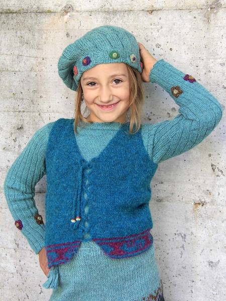 Chaleco lana de alpaca niña Anna.