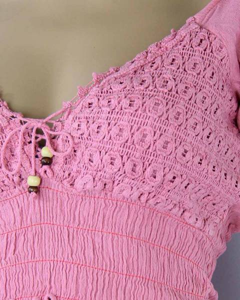 Escote vestidos boho chic Algodón Pima