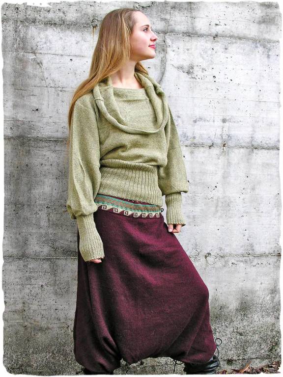 Pantalones en lana de alpaca Thai