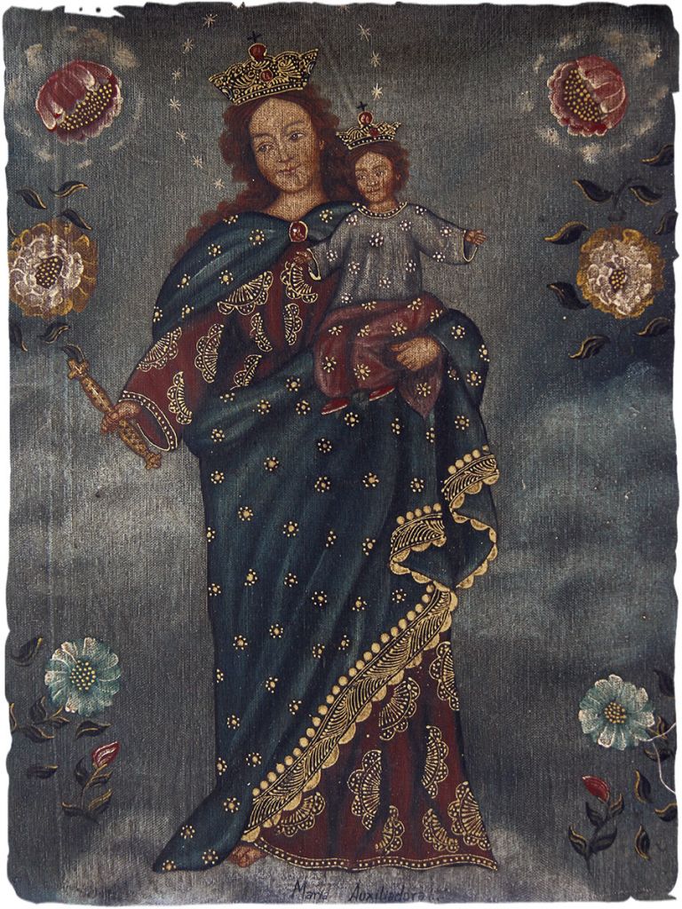 maria auxiliadora quadro ad olio