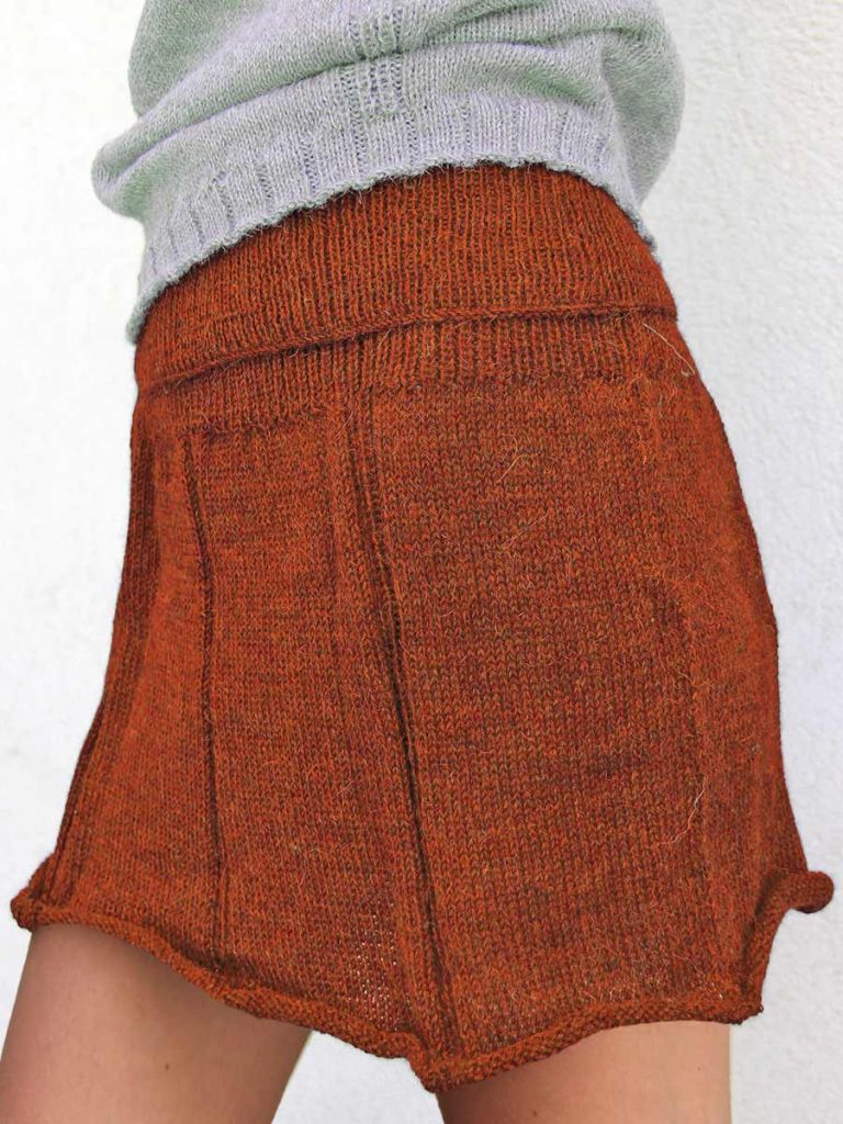 new samanta alpaca orange knit skirt