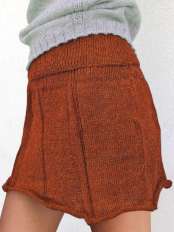 new samanta alpaca orange knit skirt