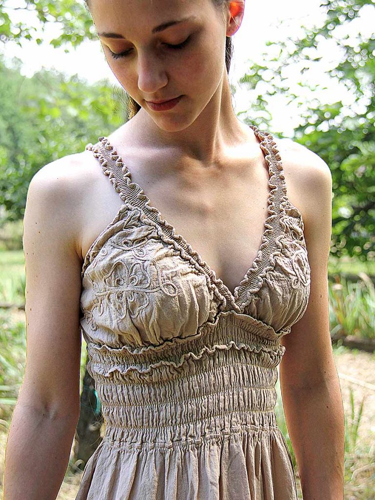 vestido de verano de algodn orgnico elsa