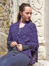 poncho uncinetto elegante glicine penelope