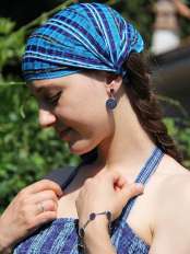 parure argento gioia braccialetto e orecchini sodalite