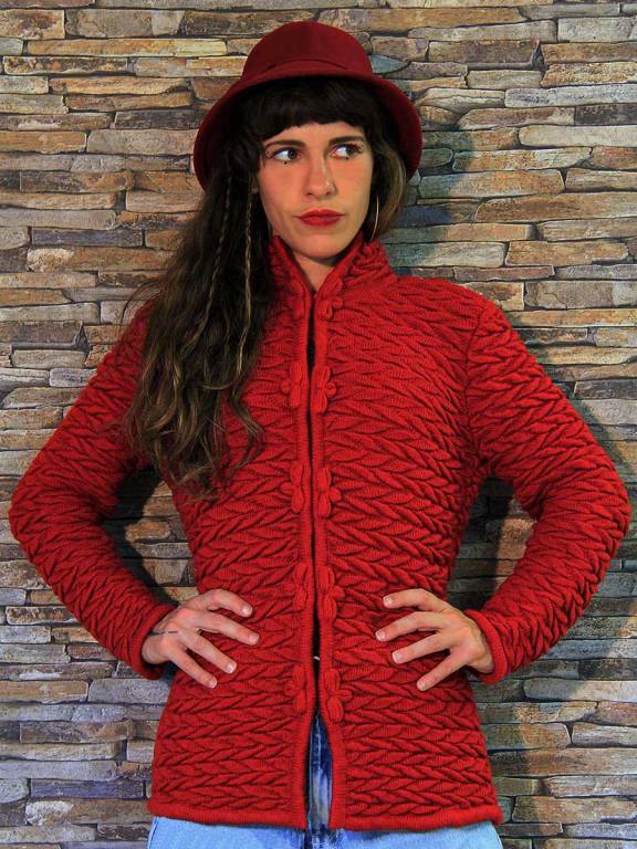 Chaqueta de punto mujer en alpaca Kira
