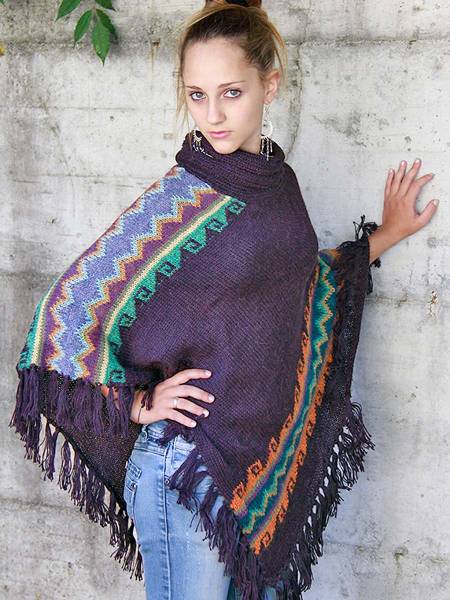 Poncho de alpaca Samanta