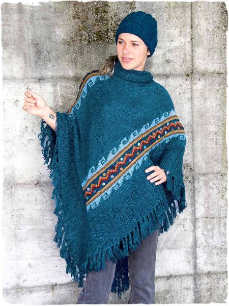 Poncho de alpaca Ambra