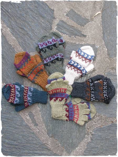 Guantes-manoplas de alpaca junior Ski
