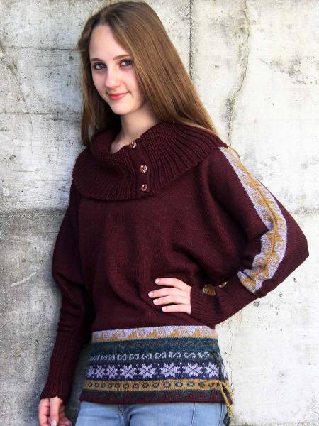 Jersey-poncho de alpaca New Peru