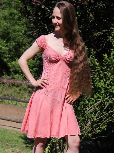 Vestido hombros descubiertos Orchidea