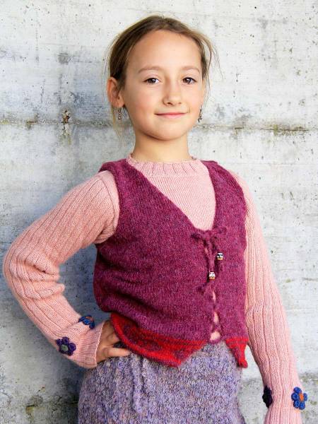 Chaleco lana de alpaca niña Anna