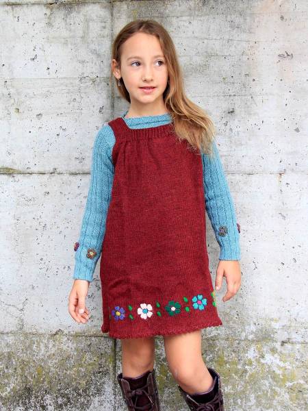 Vestido de niña en lana de alpaca Milly