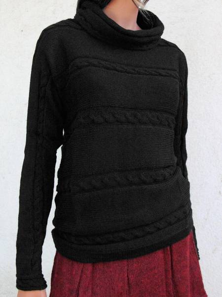Jersey de cuello alto de alpaca Celia