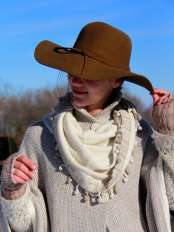 sciarpa donna di lana di alpaca Modal.