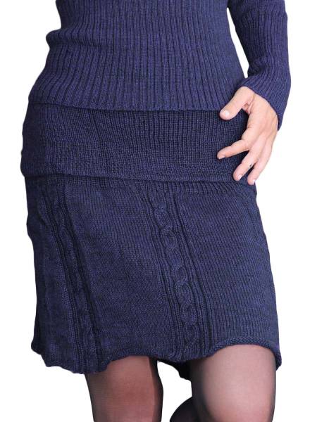Minifalda en lana de alpaca Giuno