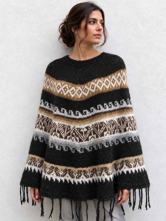 poncho de lana