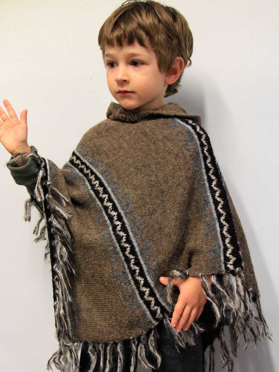 Poncho di lana Nada.