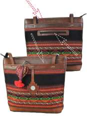 Bolso bandolera cuero Mey.
