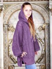 Maglione-poncho in lana Franka.