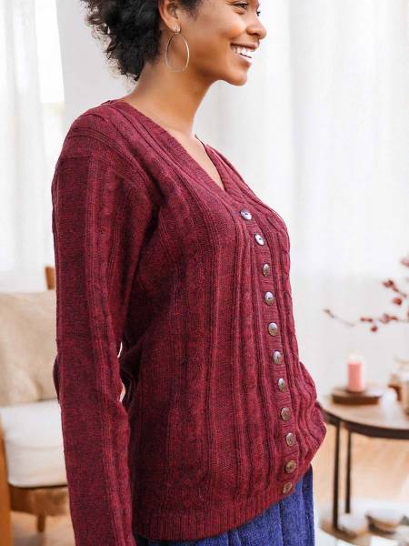 Chaqueta alpaca mujer de punto Aretha