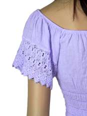 Vestito mezza manica viola Mayra.