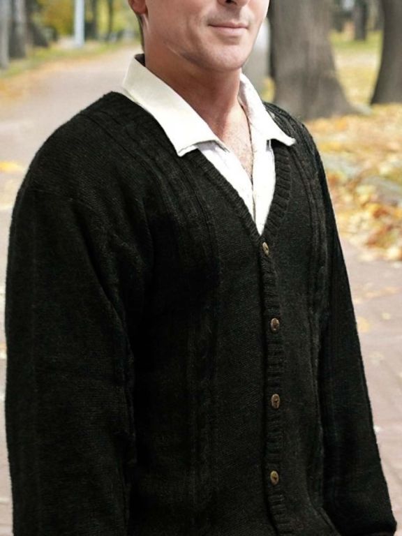 Patrick alpaca mens cardigan.
