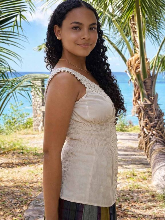 Canotta estiva donna con pizzo Elodie.